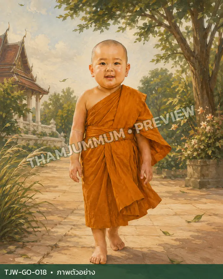 TJW-GO-018 ลมเย็นกับชายจีวร