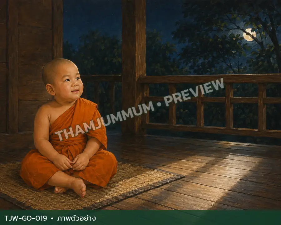 TJW-GO-019 แสงจันทร์บนพื้นระเบียง