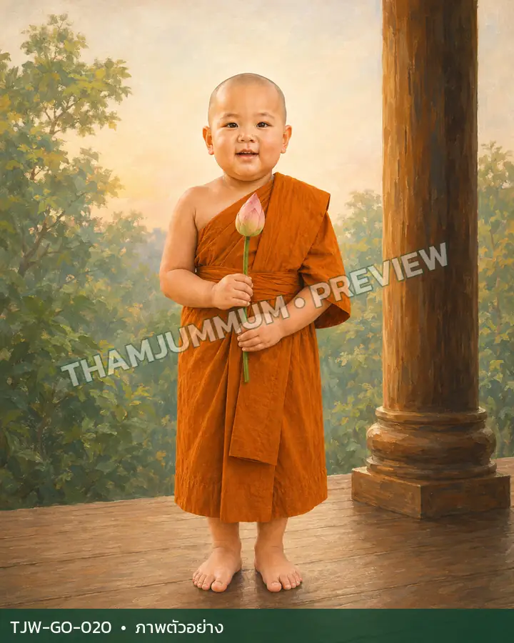 TJW-GO-020 ดอกบัวตูมในมือ