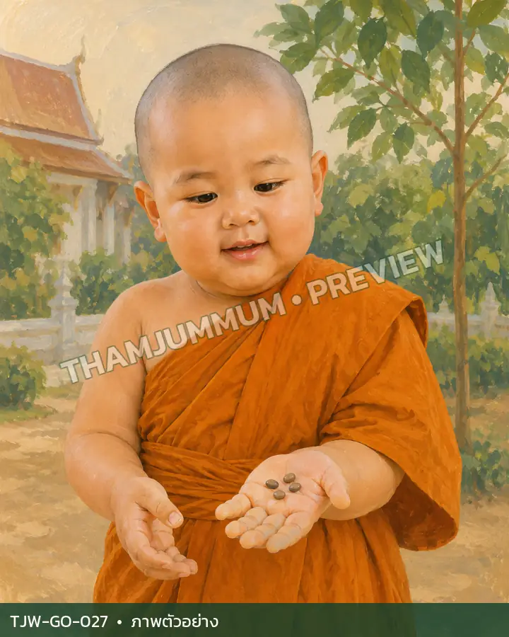TJW-GO-027 เมล็ดไม้ในฝ่ามือ