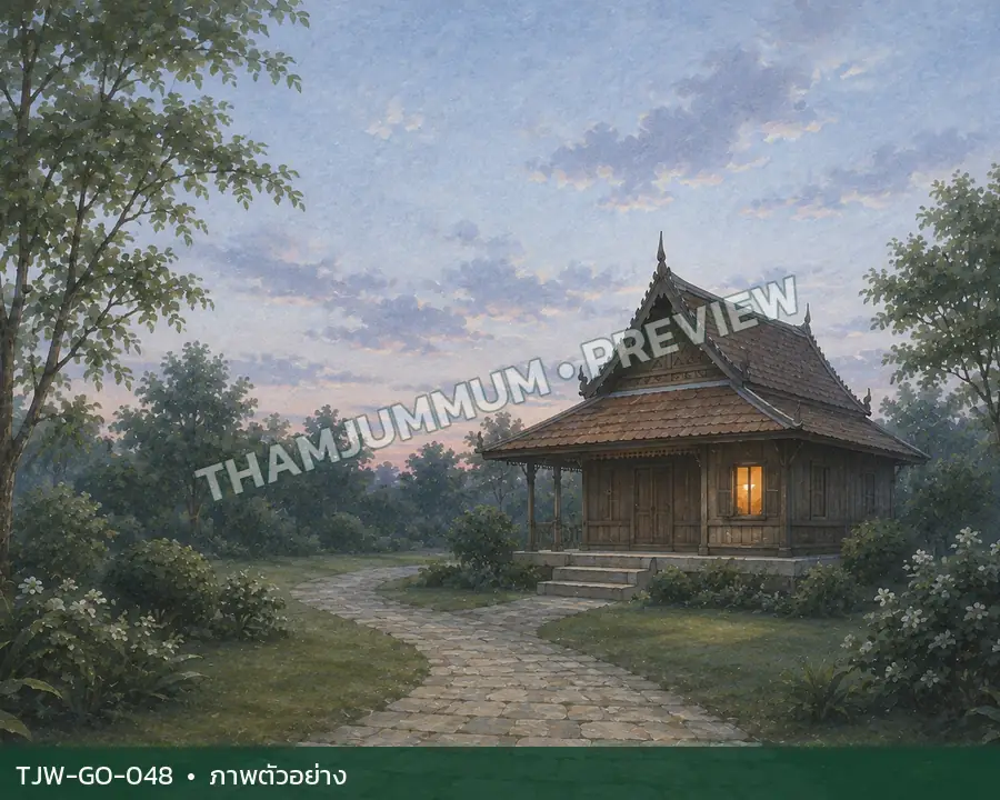 TJW-GO-048 บ้านไม้ที่มีแสงรอ
