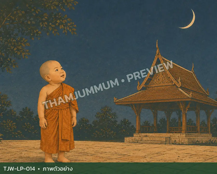 TJW-LP-014 จันทร์เสี้ยวเหนือศาลา