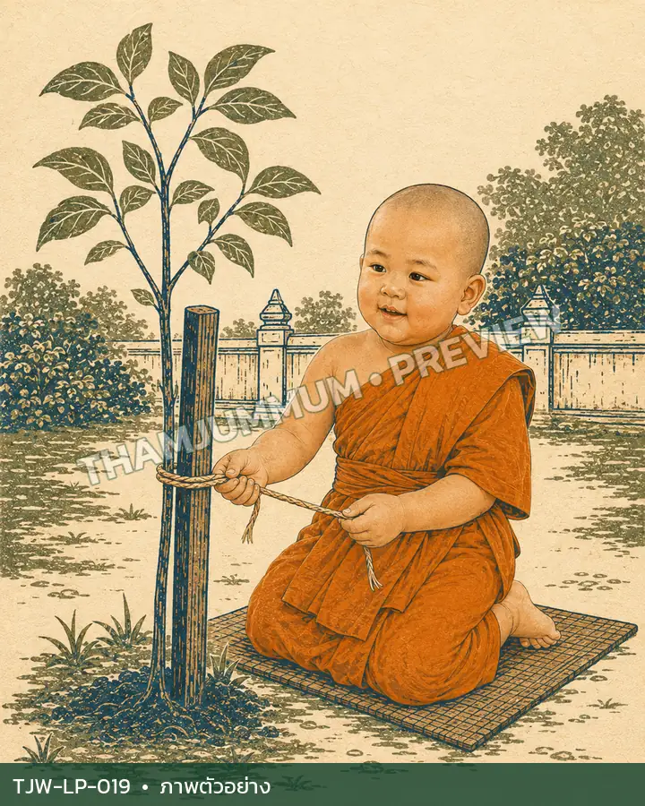 TJW-LP-019 ผูกเชือกต้นอ่อน
