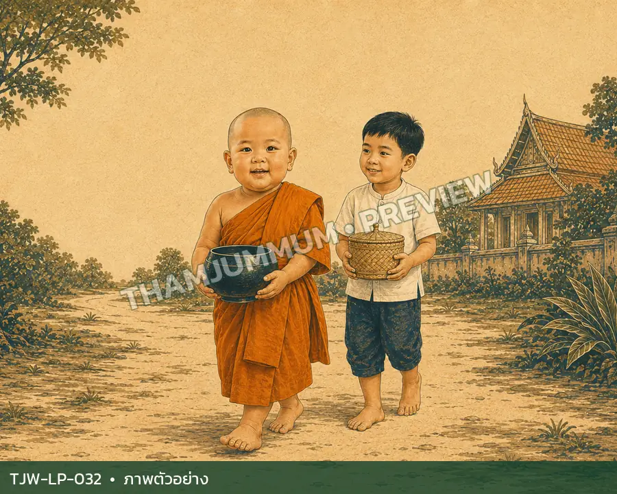 TJW-LP-032 เด็กวัดกับทางเช้า