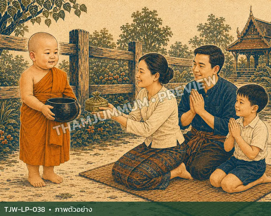 TJW-LP-038 ครอบครัวริมรั้วไม้