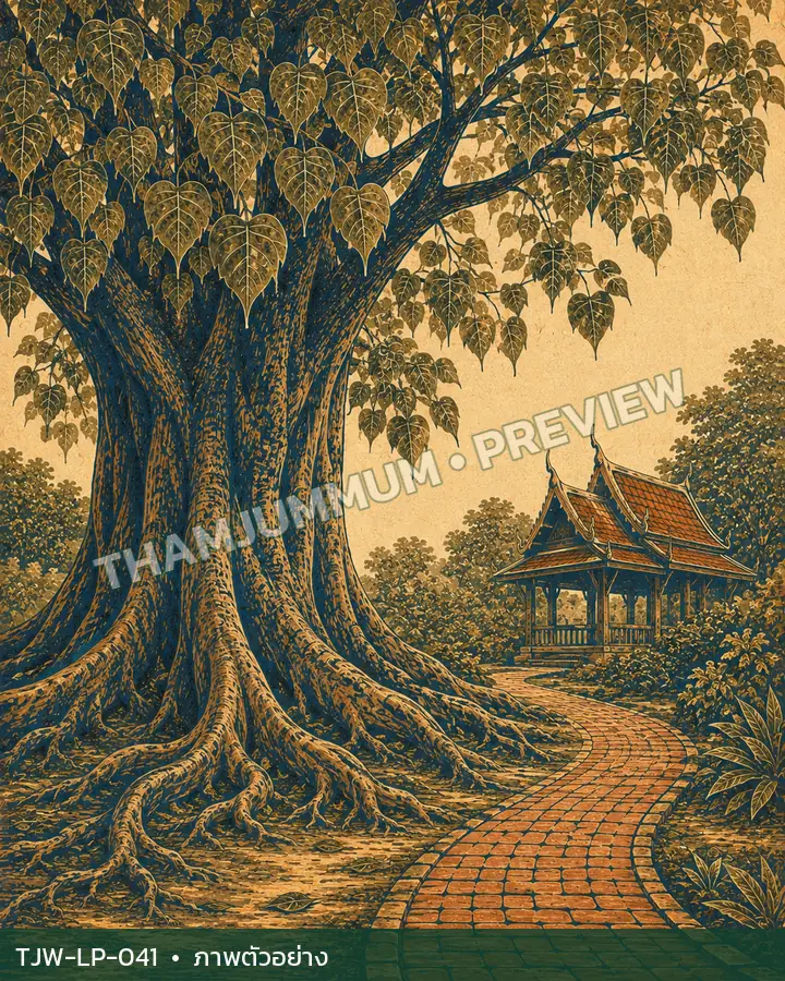 TJW-LP-041 ต้นโพธิ์กับทางโค้ง