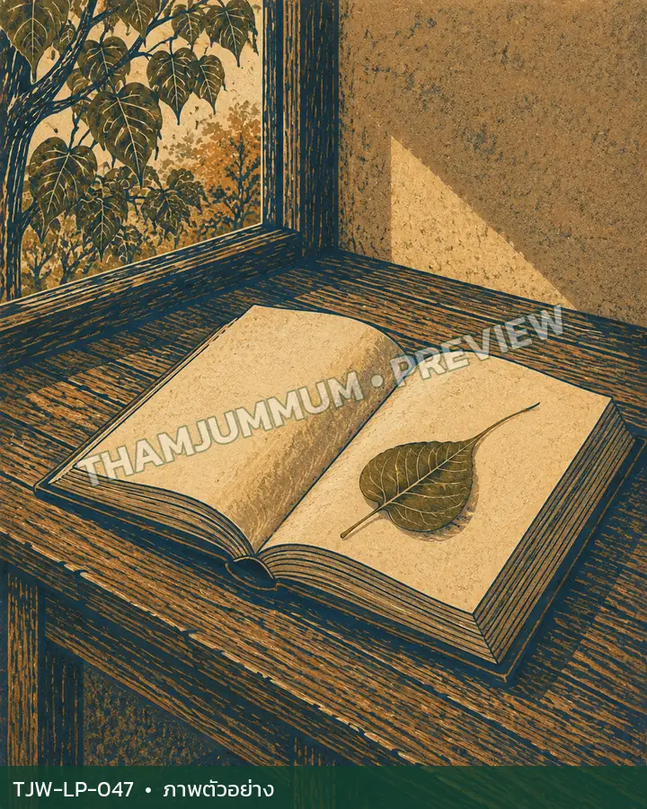 TJW-LP-047 หนังสือ ใบโพธิ์ และแสง