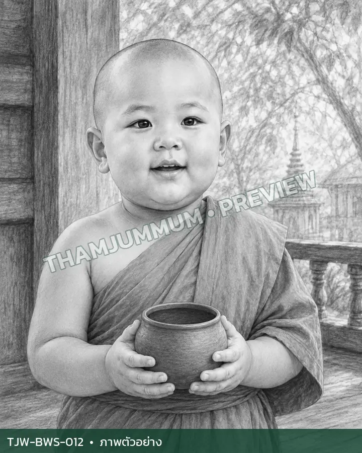 TJW-BWS-012 ถ้วยดินกับสองมือ