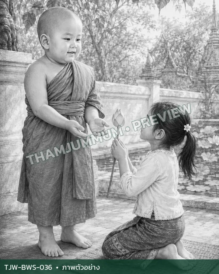 TJW-BWS-036 เด็กหญิงถวายดอกบัว