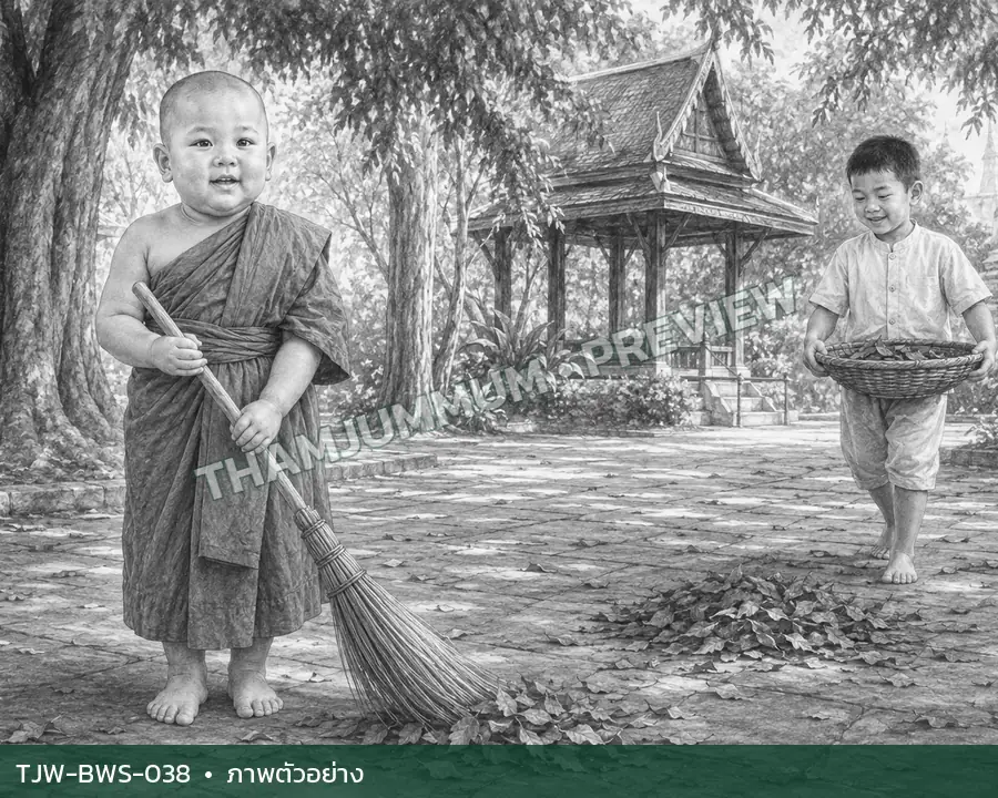 TJW-BWS-038 ช่วยกันเก็บใบไม้