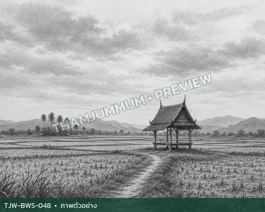 TJW-BWS-048 ศาลากลางทุ่งสีเทา