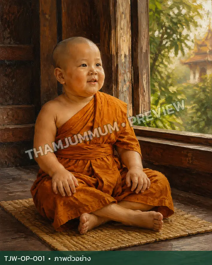 TJW-OP-001 แสงอุ่นข้างหน้าต่างเก่า
