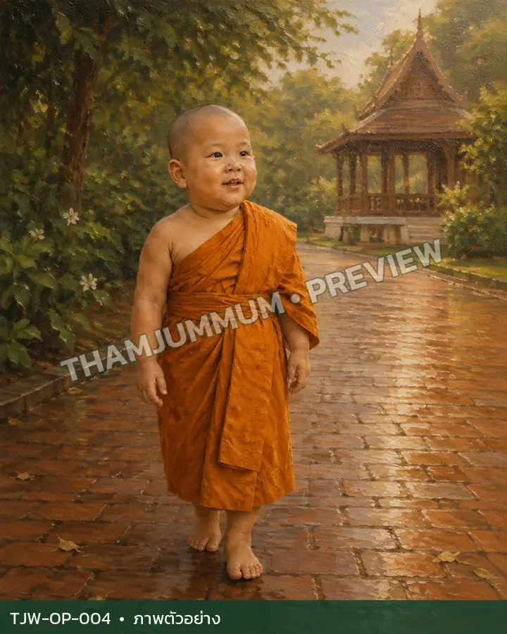 TJW-OP-004 แสงหลังฝนบนทางอิฐ