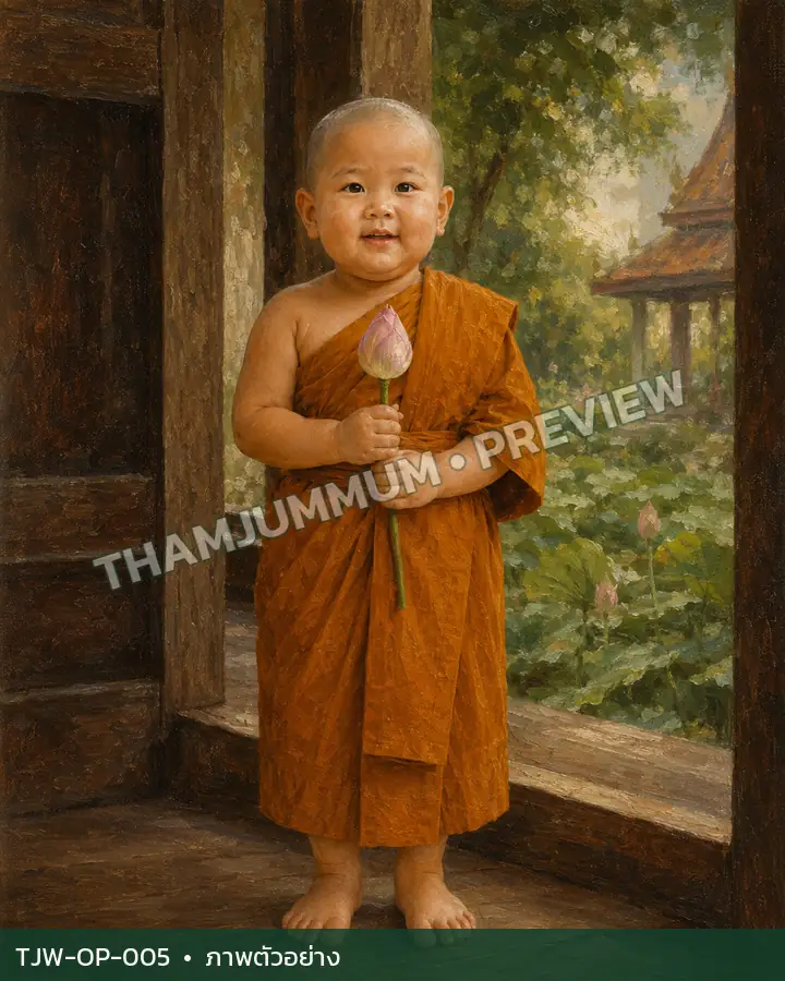 TJW-OP-005 ดอกบัวตูมในสองมือ
