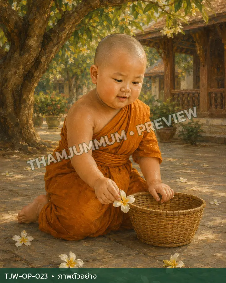 TJW-OP-023 ดอกไม้ร่วงในตะกร้า