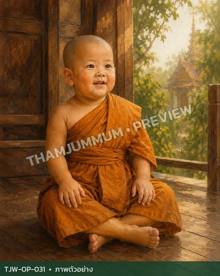 TJW-OP-031 แสงเช้าบนชานกุฏิ