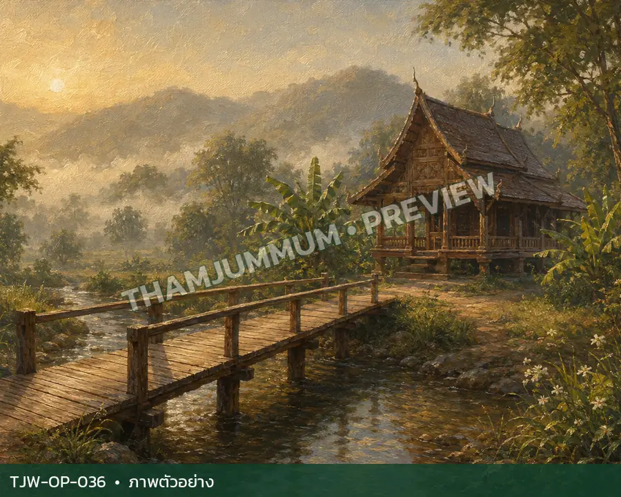TJW-OP-036 หมอกเช้าเหนือสะพานวัด