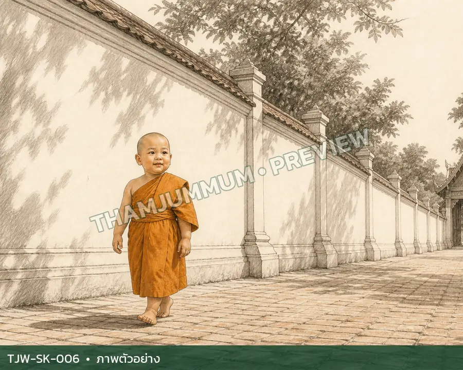 TJW-SK-006 ทางยาวข้างกำแพงวัด