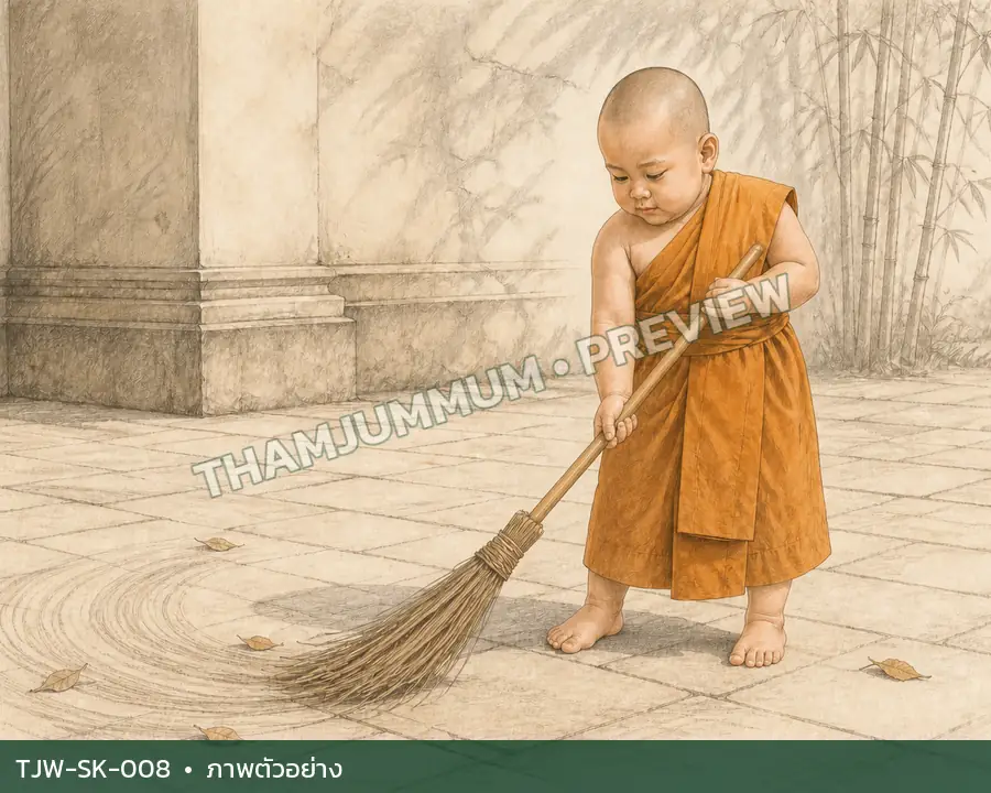 TJW-SK-008 รอยกวาดบนลาน