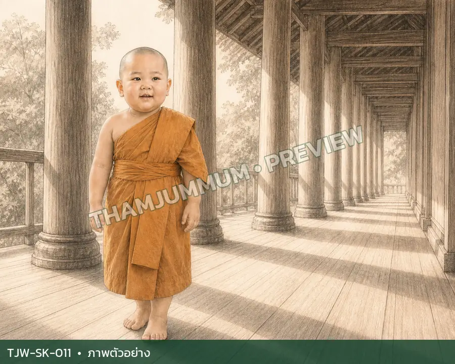 TJW-SK-011 เสาระเบียงยามเช้า