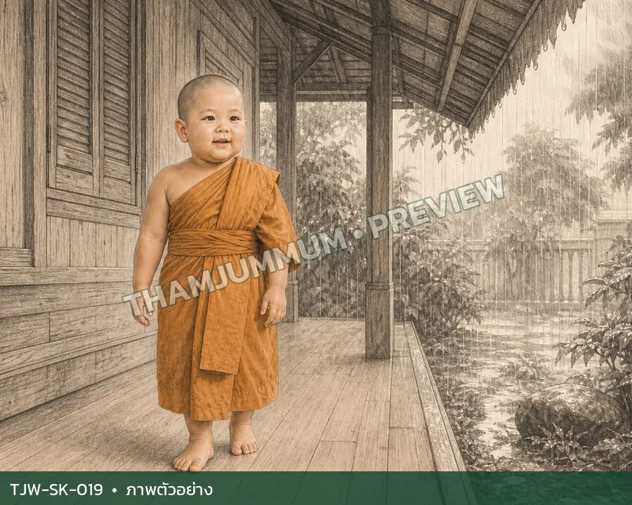 TJW-SK-019 บ้านไม้หลังฝน