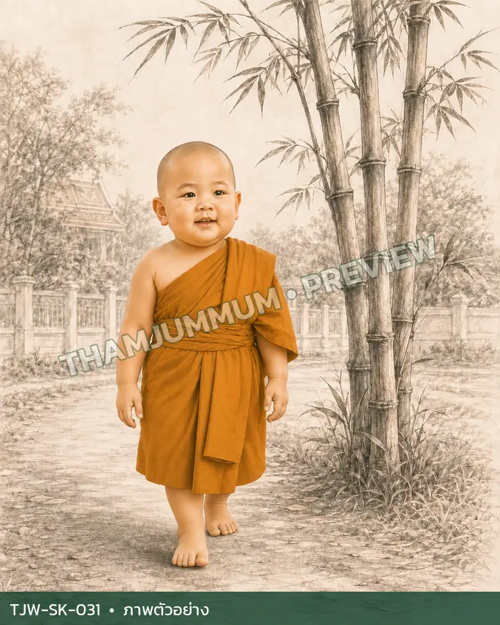 TJW-SK-031 ไผ่สามลำกับลมหนึ่งสาย