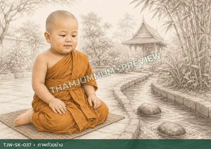 TJW-SK-037 น้ำไหลผ่านหิน