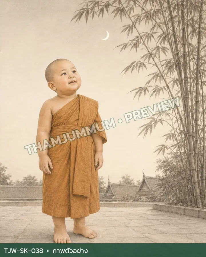 TJW-SK-038 ดวงจันทร์เหนือยอดไผ่