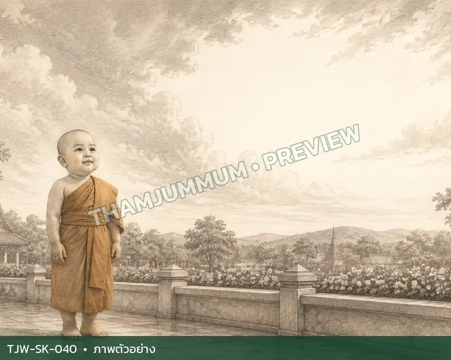 TJW-SK-040 ฟ้าหลังฝนในเส้นเดียว