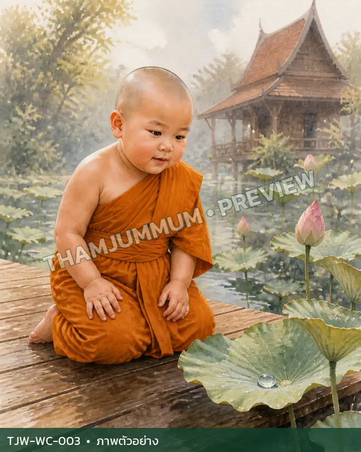 TJW-WC-003 หยดน้ำบนใบบัว