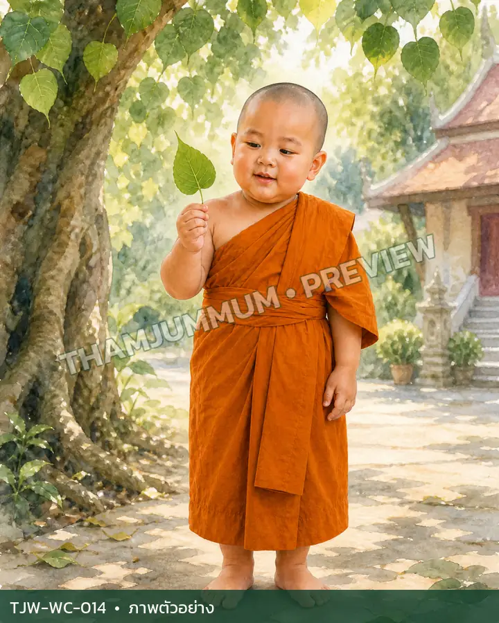 TJW-WC-014 ใบโพธิ์หนึ่งใบ